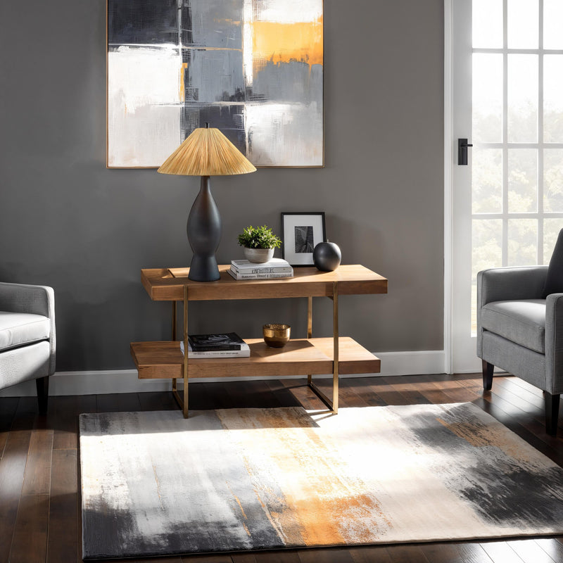 Maren Table Lamp in Black Roughed Ceramic