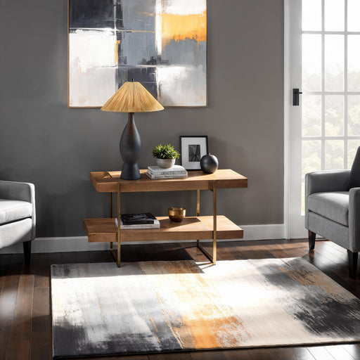 Maren Table Lamp in Black Roughed Ceramic