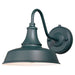 Dorado 9" Outdoor Wall Light in Hunter Green with Inner White