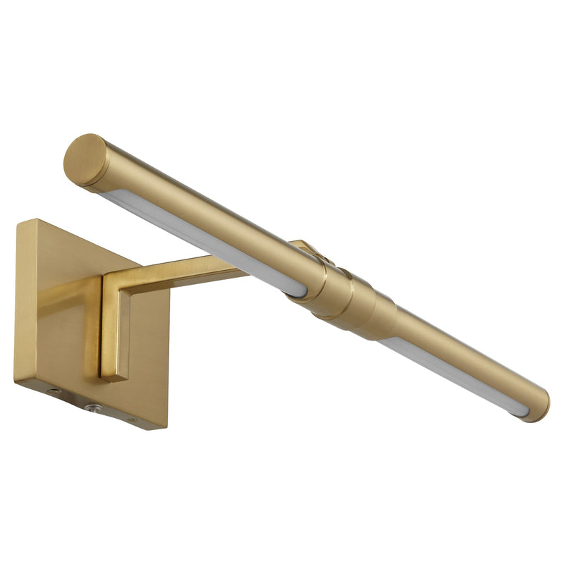 Warwick LED Picture Light in Aged Brass