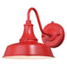 Dorado 9" Outdoor Wall Light in Red with Inner White
