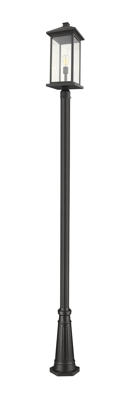 Portland 1 Light Outdoor Post Mount in Black (519P Mount - incl.)