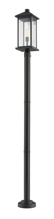 Portland 1 Light Outdoor Post Mount in Black (567P Post - incl.)