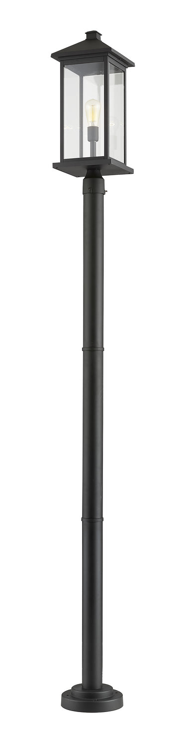Portland 1 Light Outdoor Post Mount in Black (567P Post - incl.)