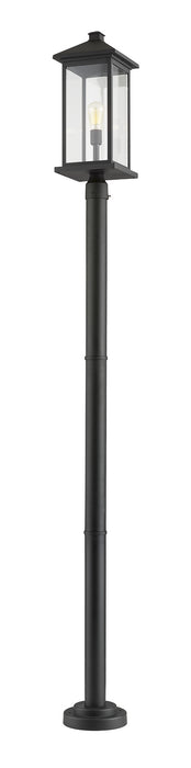 Portland 1 Light Outdoor Post Mount in Black (567P Post - incl.)