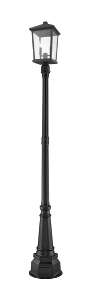 Beacon 2 Light Outdoor Post Mount in Black (564P Post)
