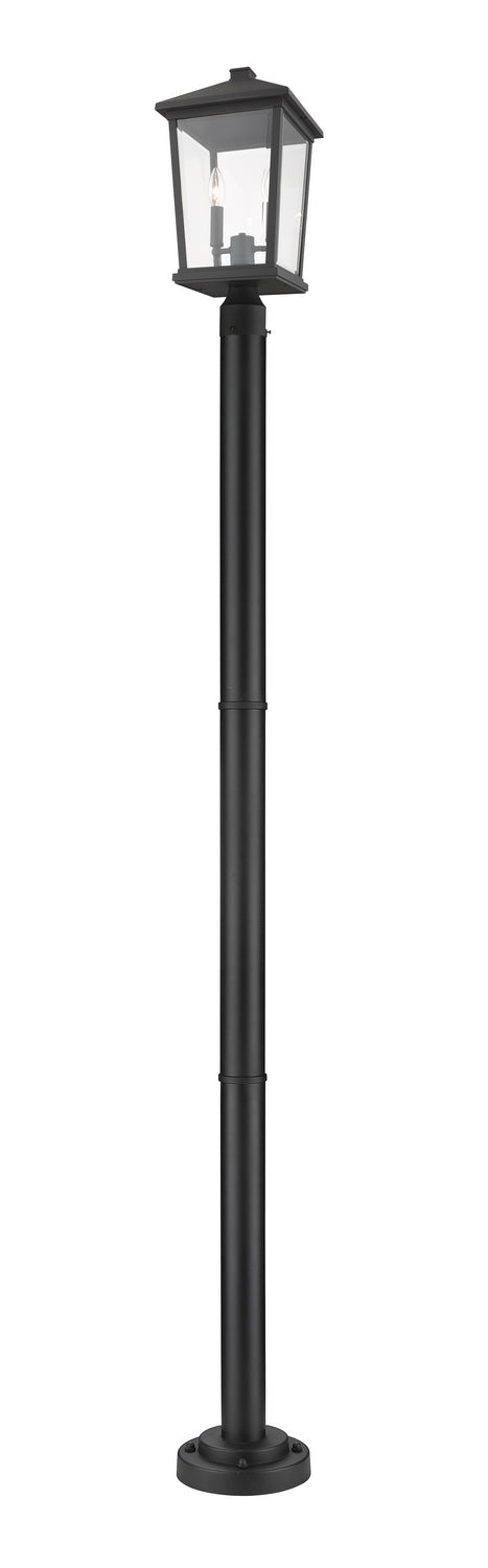 Beacon 2 Light Outdoor Post Mount in Black (567P Post)