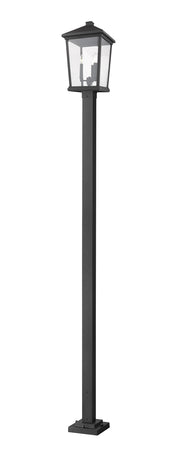Beacon 3 Light Outdoor Post Mount in Black (536P Post)