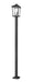 Beacon 3 Light Outdoor Post Mount in Black (536P Post)