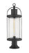 Roundhouse 1 Light Outdoor Pier Mounted Fixture in Black (553PM Mount - incl.)