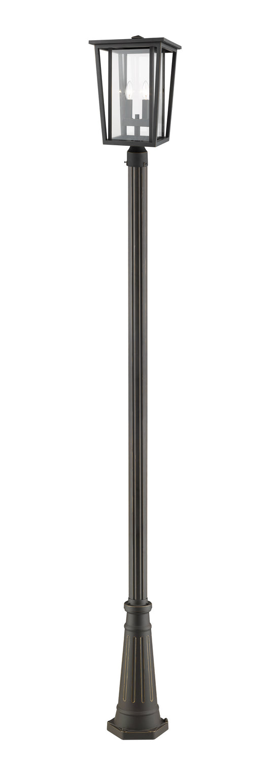 Seoul 2 Light Outdoor Post Mount in Oil Rubbed Bronze (519P Mount)