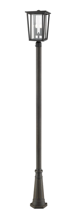 Seoul 2 Light Outdoor Post Mount in Oil Rubbed Bronze (519P Mount)