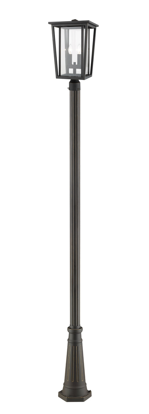 Seoul 2 Light Outdoor Post Mount in Oil Rubbed Bronze (519P Mount)
