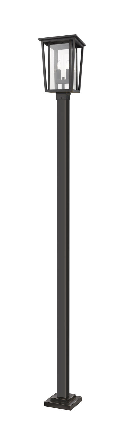 Seoul 2 Light Outdoor Post Mount in Oil Rubbed Bronze (536P Post)