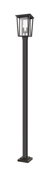 Seoul 2 Light Outdoor Post Mount in Oil Rubbed Bronze (536P Post)