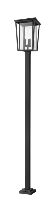 Seoul 3 Light Outdoor Post Mount in Black (536P Post - incl.)