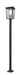 Seoul 3 Light Outdoor Post Mount in Black (536P Post - incl.)
