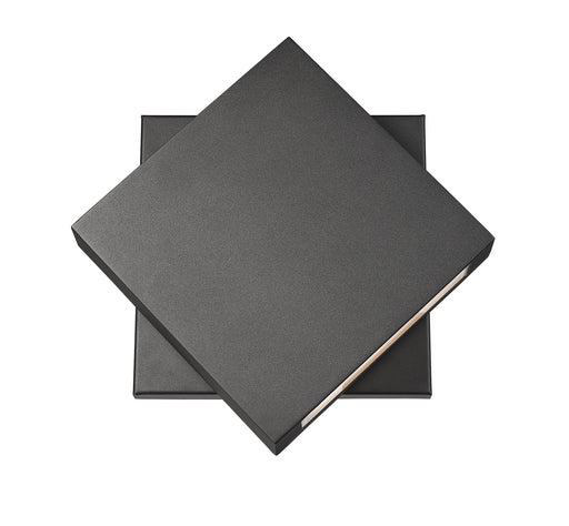 Quadrate 1 Light Outdoor Wall Sconce in Black