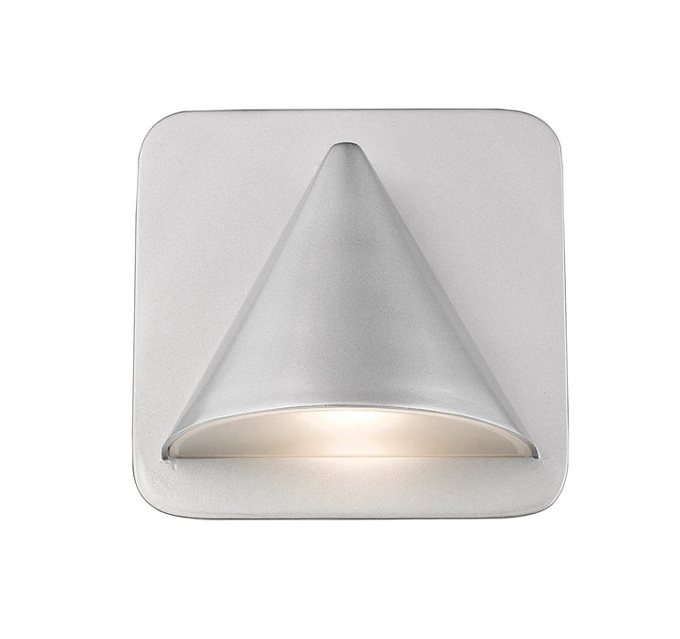 Obelisk 1 Light Outdoor Wall Sconce in Silver