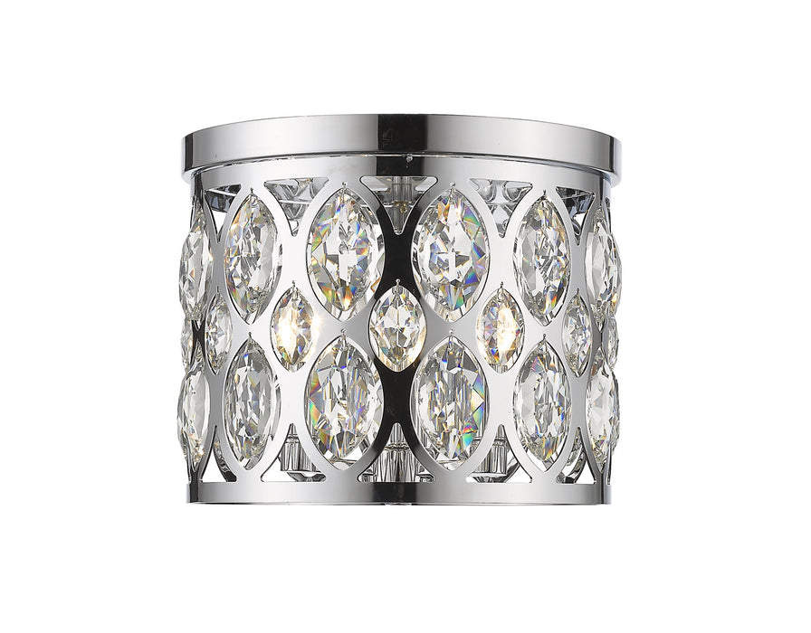 Dealey 3 Light Flush Mount in Chrome