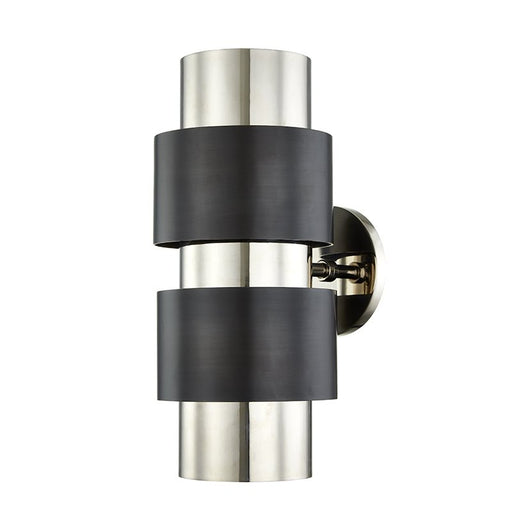 Cyrus 2-Light Wall Sconce in Polished Nickel/old Bronze Combo