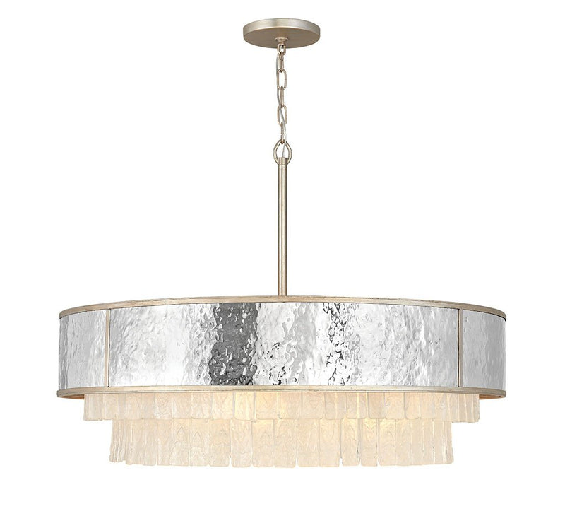 Reverie 8-Light Large Drum Pendant in Champagne Gold