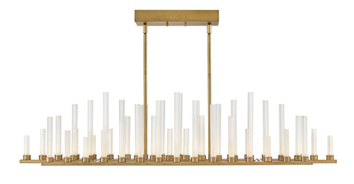 Trinity 48" LED Linear Chandelier in Heritage Brass