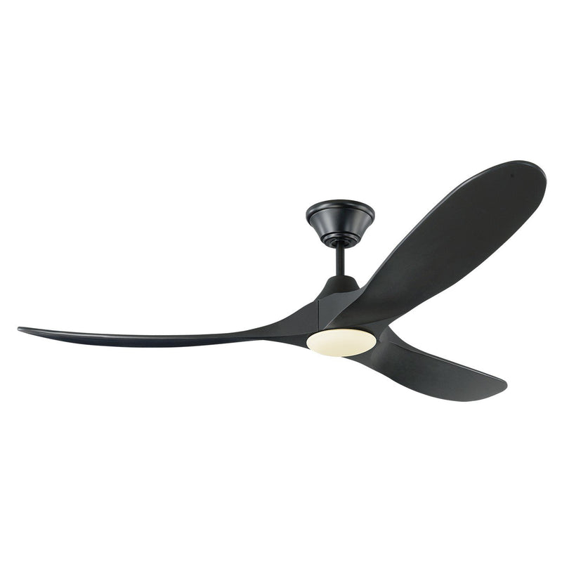Maverick 60" LED Ceiling Fan in Matte Black with Matte Black Blades