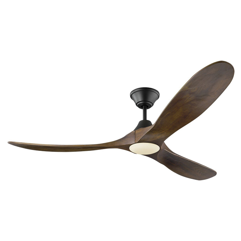 Maverick 60" LED Ceiling Fan in Matte Black with Dark Walnut Blades
