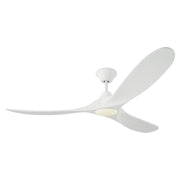Maverick 60" LED Ceiling Fan in Matte White