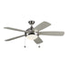 Discus Classic 52" Ceiling Fan in Polished Nickel / Matte Opal