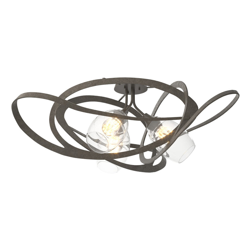 Nest Semi-Flush in Dark Smoke - 128720-SKT-07-ZM0621 by Hubbardton Forge