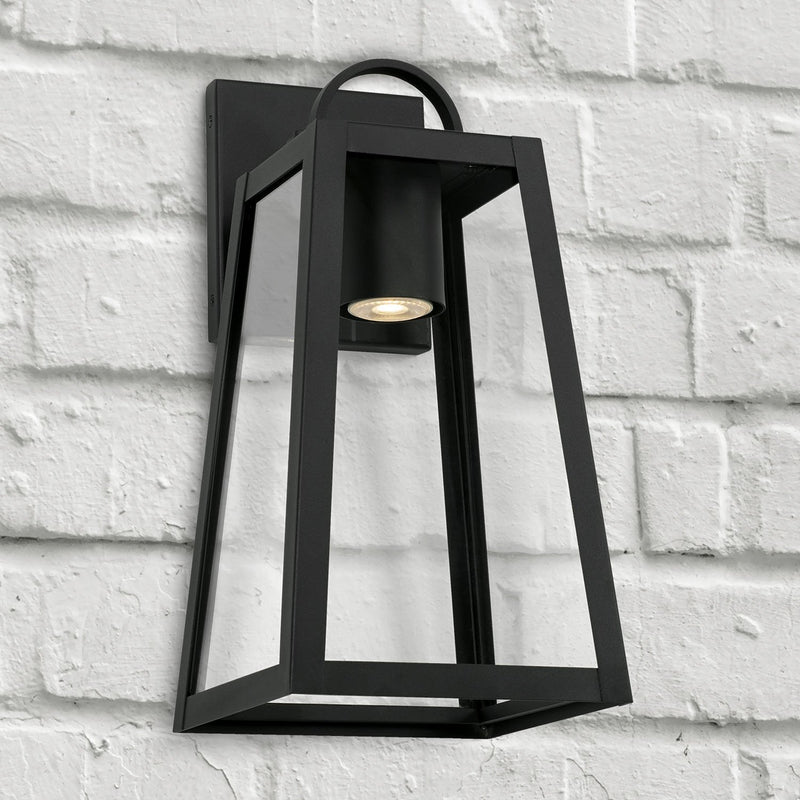 Leighton Small Outdoor Wall Lantern in Black