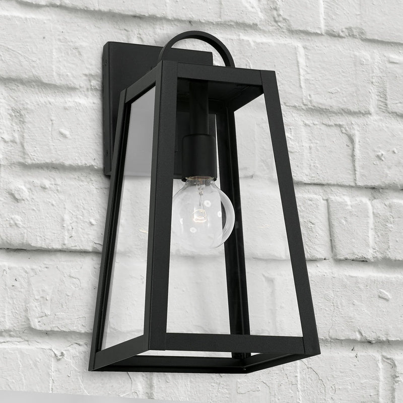 Leighton Small Outdoor Wall Lantern in Black