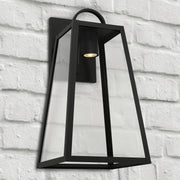 Leighton Large Outdoor Wall Lantern in Black