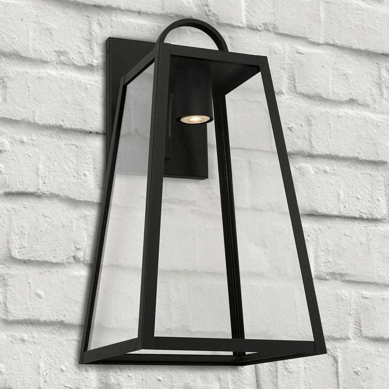 Leighton Large Outdoor Wall Lantern in Black