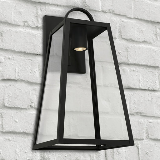 Leighton Large Outdoor Wall Lantern in Black