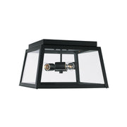 Leighton 3-Light Flush Mount in Black