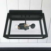 Leighton 3-Light Flush Mount in Black