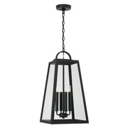 Leighton 4-Light Outdoor Lantern Pendant in Black