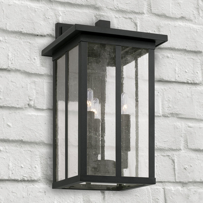 Barrett 3-Light Outdoor Wall Lantern in Black