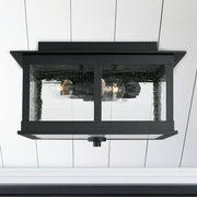 Barrett 3-Light Outdoor Flush Mount in Black