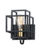 Liner 1-Light Wall Sconce in Black / Satin Brass - Lamps Expo