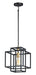 Liner One Light Pendant in Black / Satin Brass