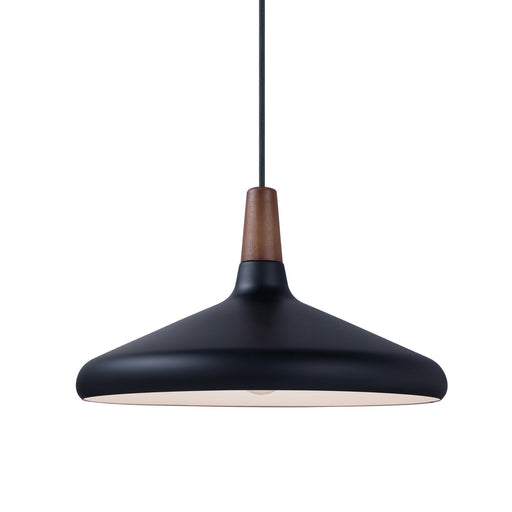 Nordic 1-Light Pendant in Walnut / Black - Lamps Expo