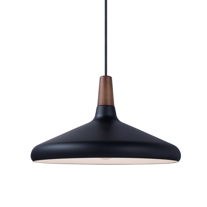 Nordic 1-Light Pendant in Walnut / Black - Lamps Expo