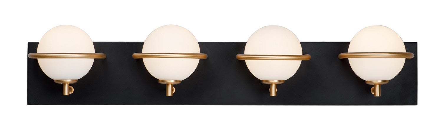 Revolve LED Bath Vanity in Black / Gold