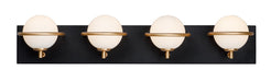 Revolve LED Bath Vanity in Black / Gold