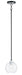 Vessel One Light Mini Pendant in Black / Brushed Aluminum
