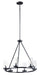 Sentinel Six Light Chandelier in Black